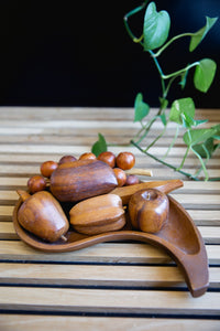 wooden fruit + tray