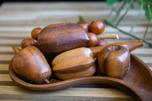 wooden fruit + tray