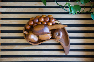 wooden fruit + tray