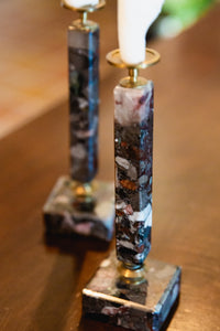 marble candle sticks