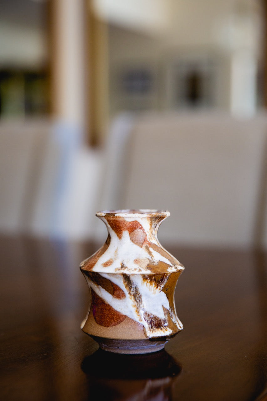 hand-glazed small vase