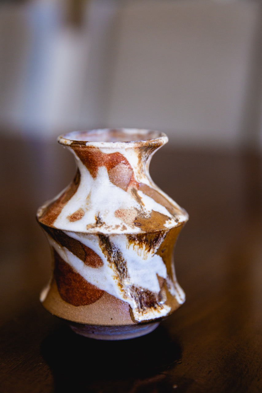 hand-glazed small vase