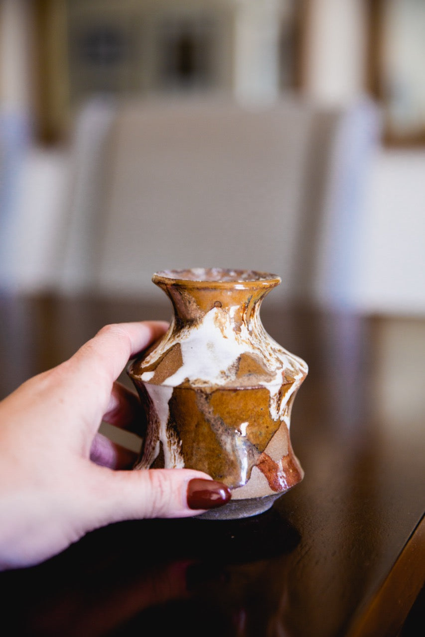 hand-glazed small vase