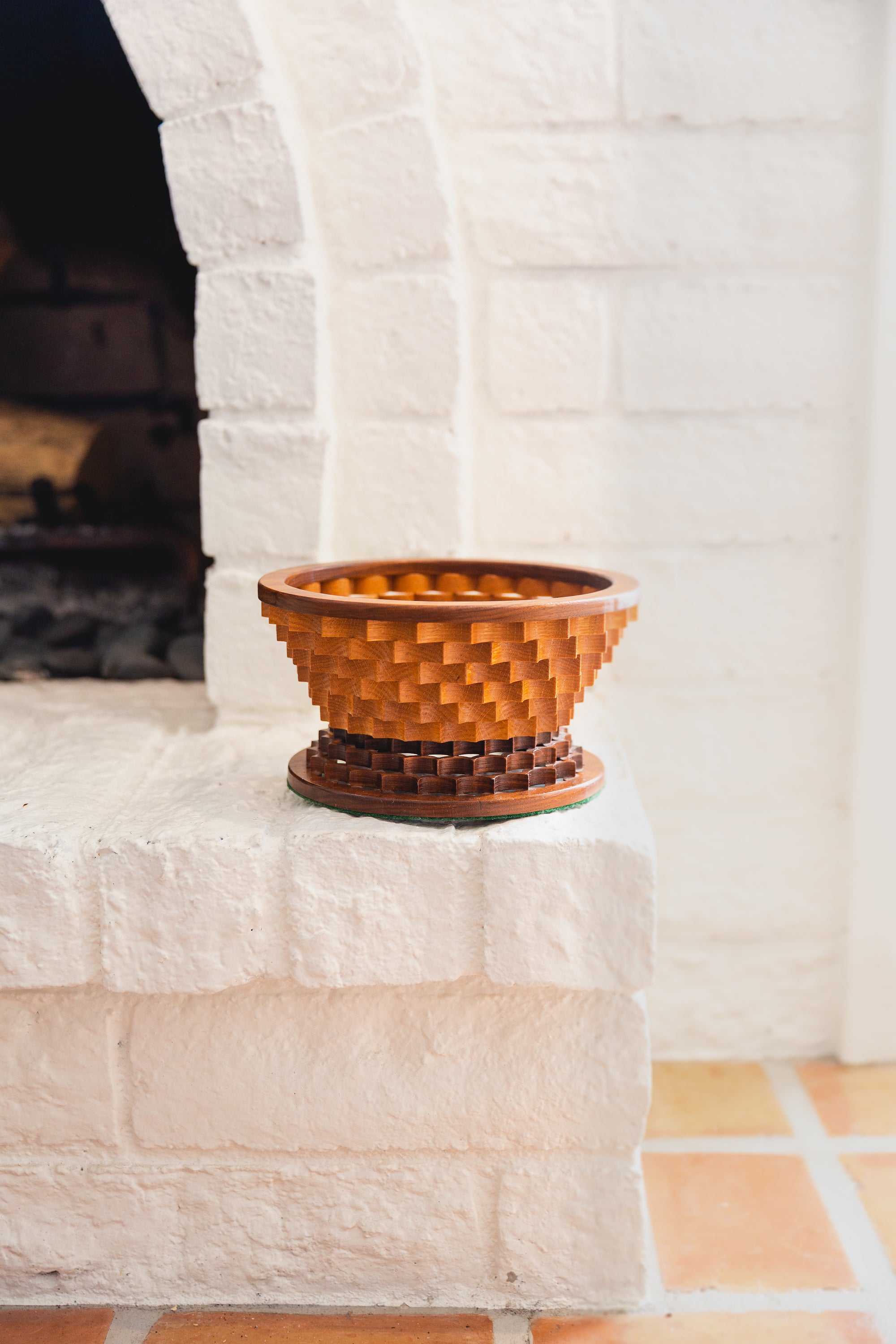 handmade wooden vessel