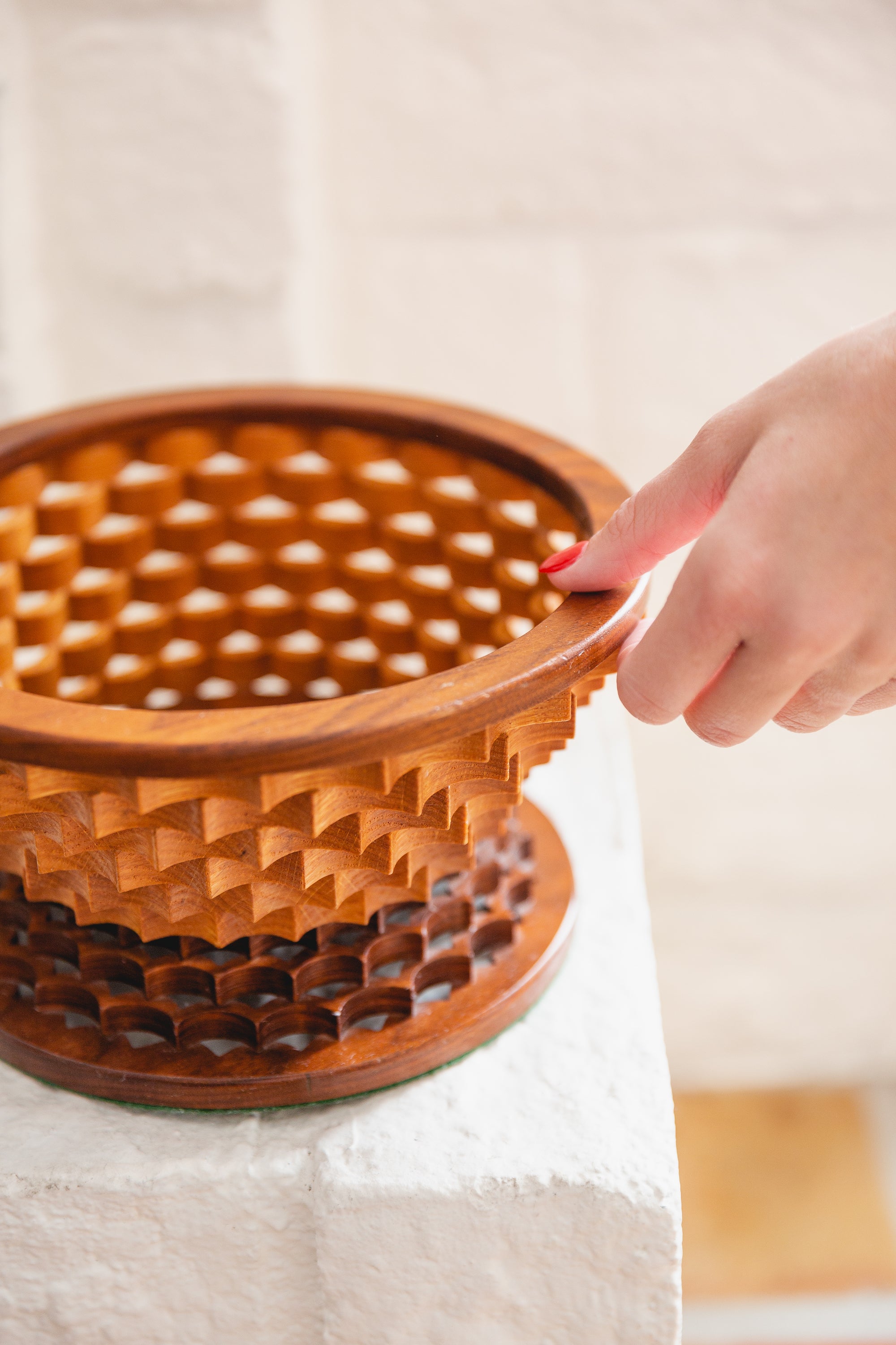 handmade wooden vessel