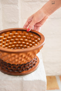 handmade wooden vessel