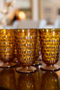 amber drinking glasses