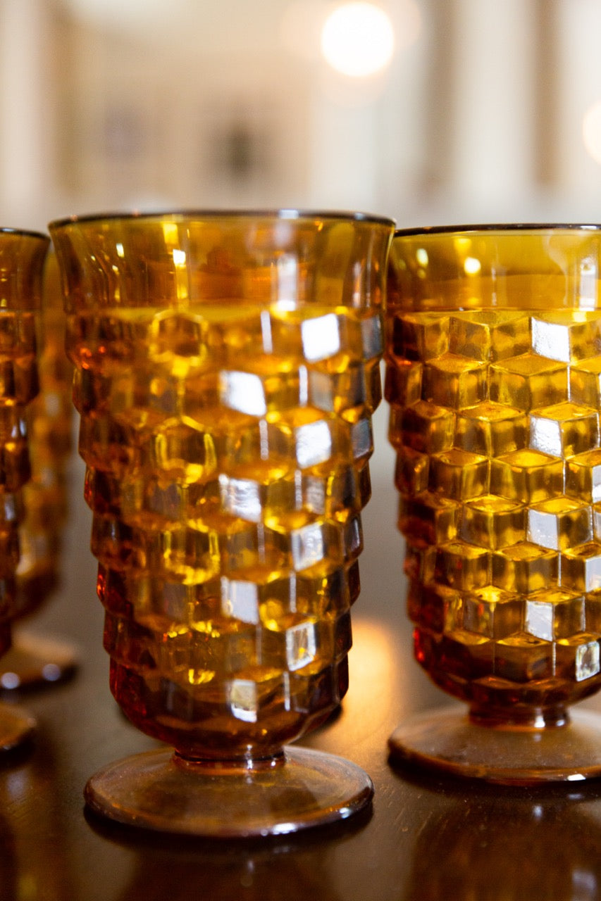 amber drinking glasses