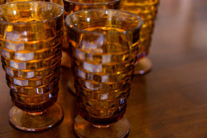 amber drinking glasses